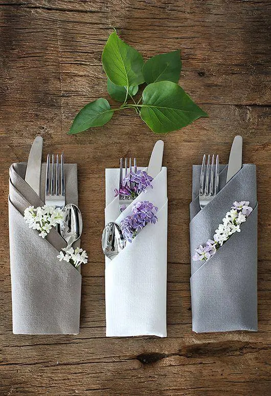 Como dobrar guardanapo de papel para casamento