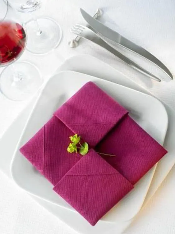 Como dobrar guardanapo de papel para casamento