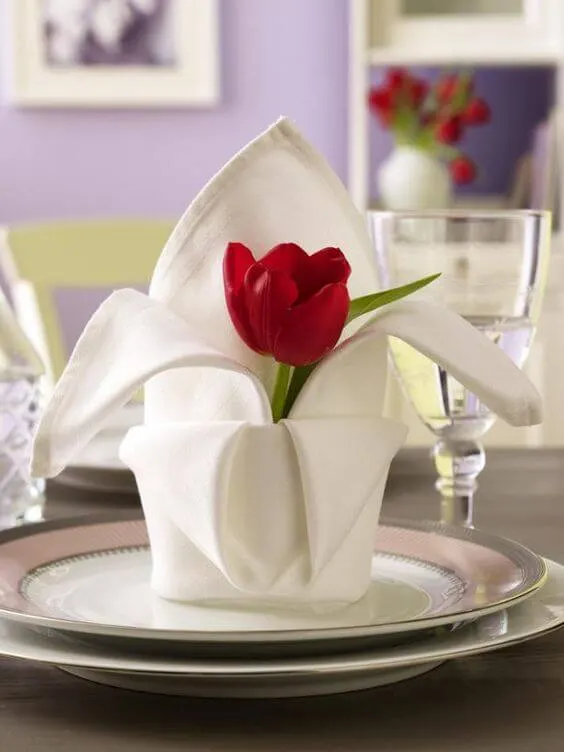 Como dobrar guardanapo de papel para casamento