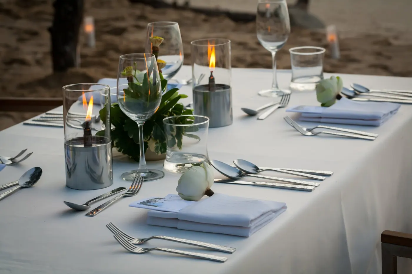 mesa de jantar formal posta
