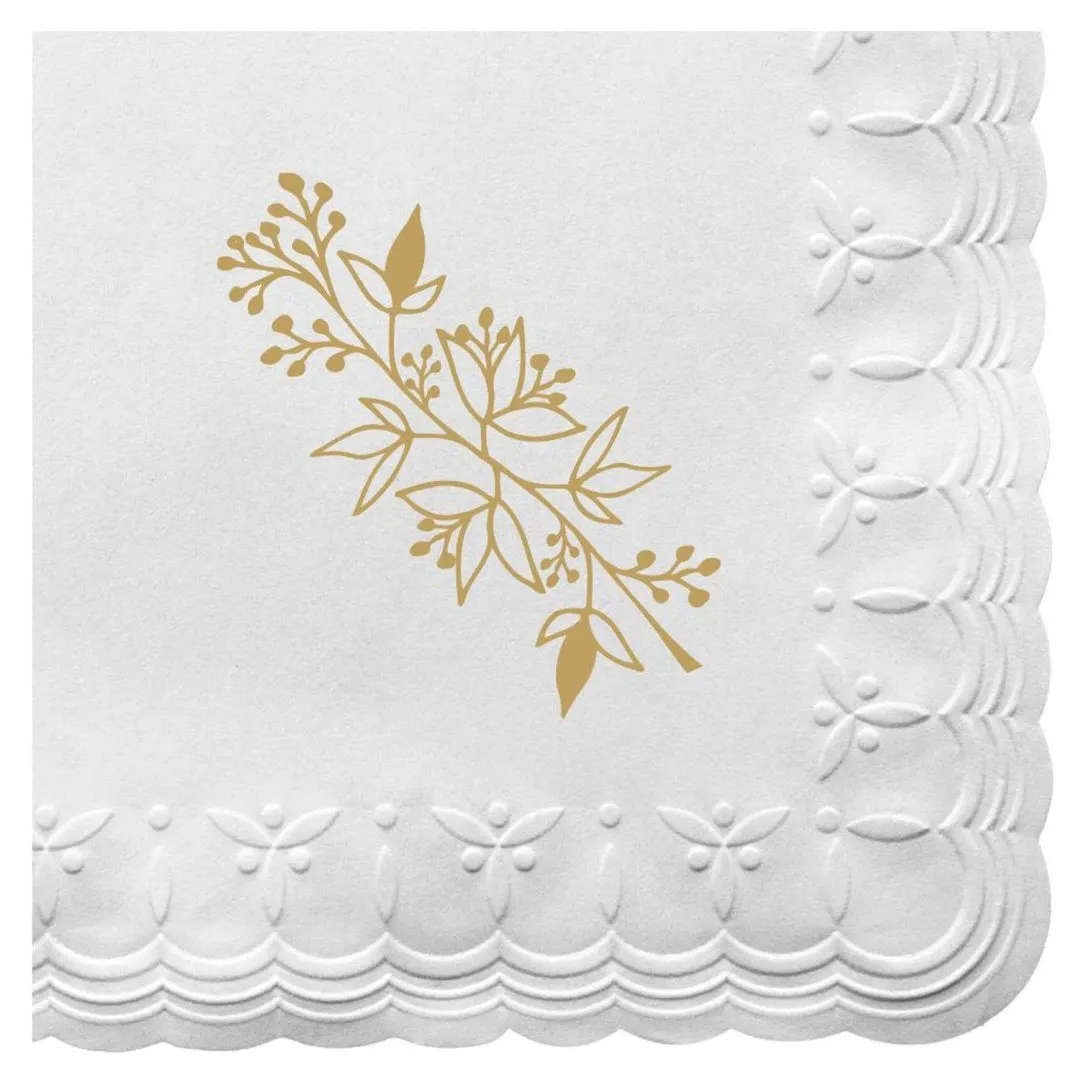 Os guardanapos de papel de luxo da Relevo podem ser personalizados com detalhes, nomes, iniciais, frases e o que mais a sua imaginação desejar!