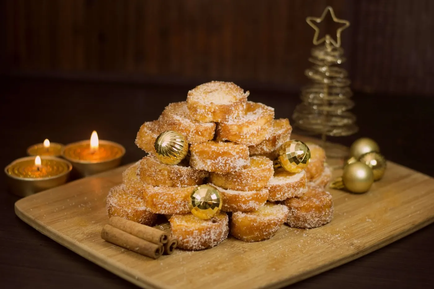 A rabanada é um sucesso com as crianças e super tradicional no jantar de Natal.