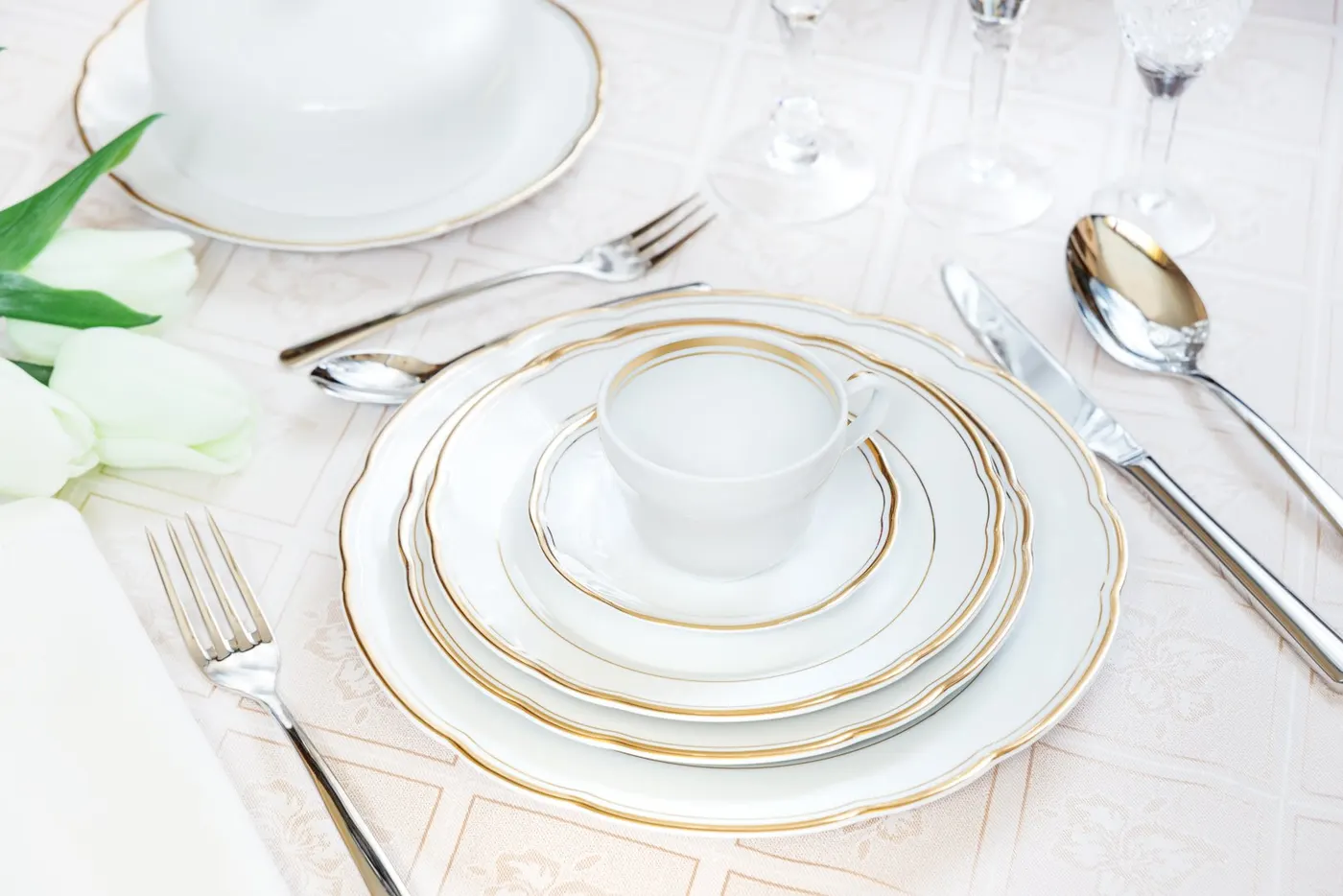 mesa cafe da manha elegante