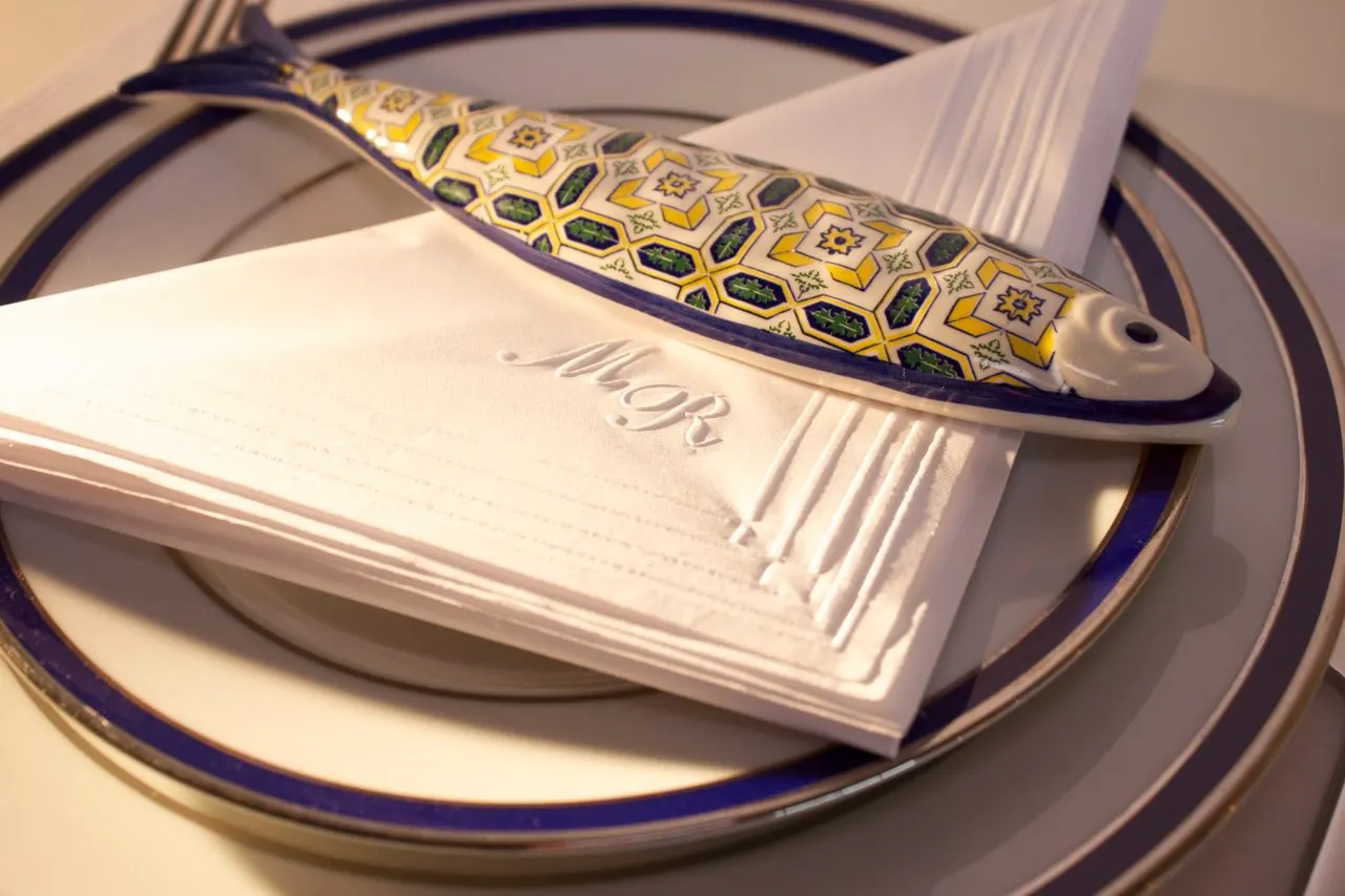 Guardanapo personalizado com monograma para eventos
